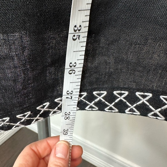 Rachel Zoe Linen Blend Embroidered Stitch Dress - Picture 5 of 9